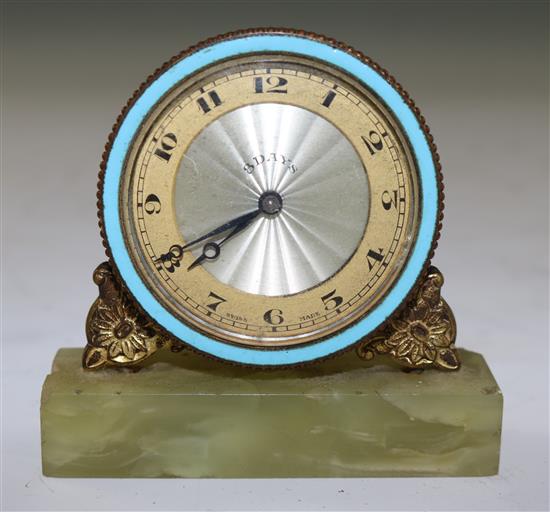 A Hamilton & Inches gilt brass carriage timepiece,